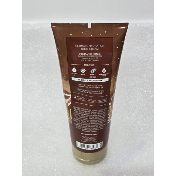 Bath & Body Works Jolly Gingerbread Village Ultimate Hydration Body Cream 8 Oz - Picture 2 of 2